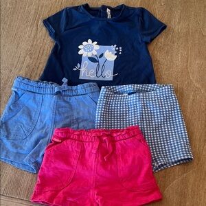 Adorable Mayoral Shirt in EUC with three sets of shorts